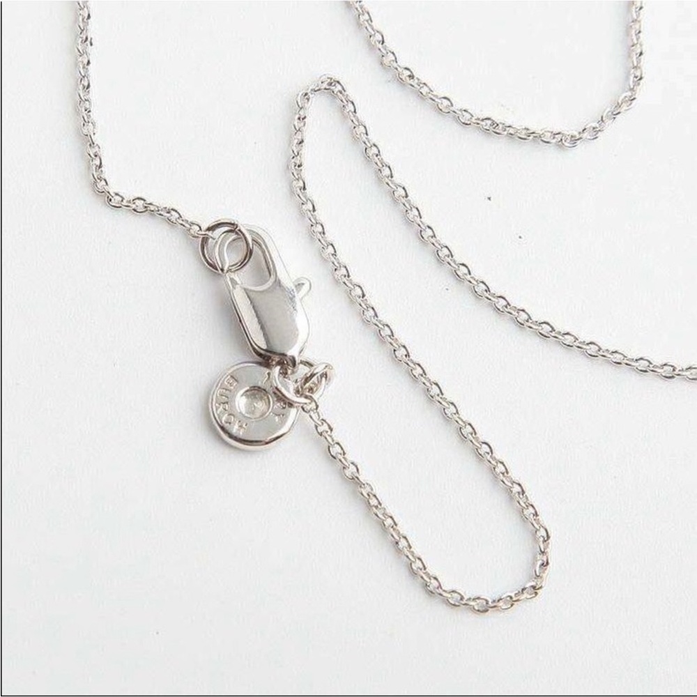 Tory Burch Crystal Logo Circle Necklace - Picture 3 of 7